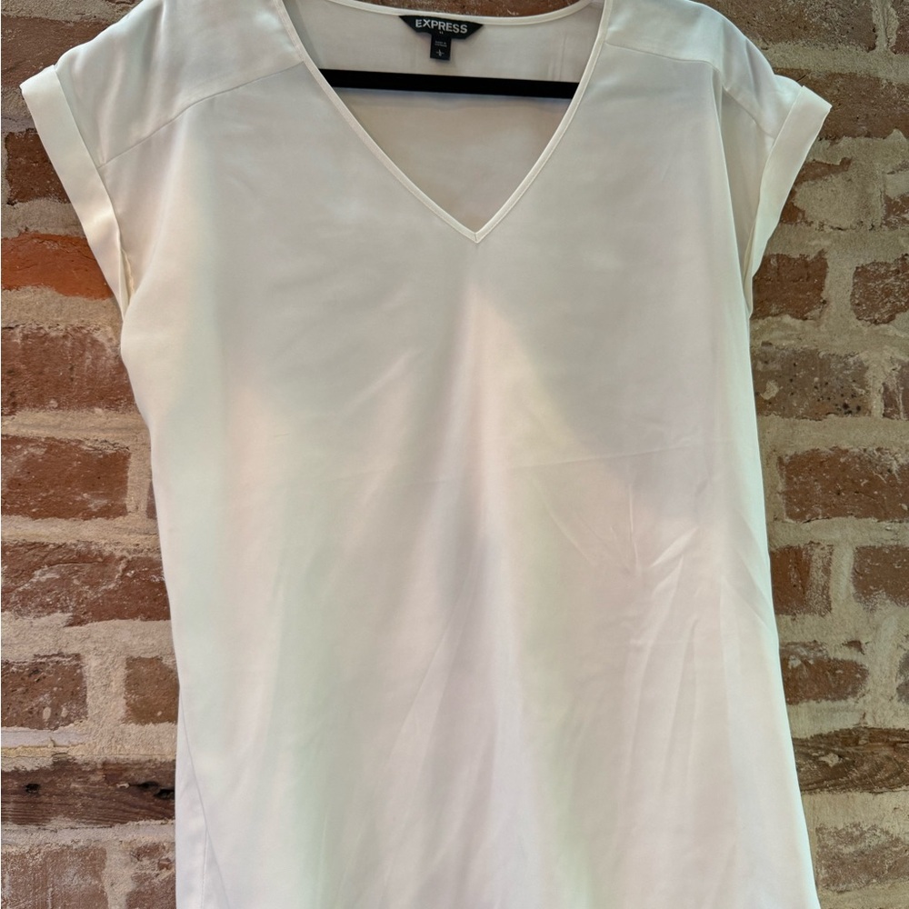 Express Women's Elegant Cream Blouse